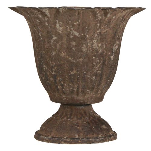Artículo Portavelas trofeo antiguo palo portavelas metal Ø10cm H9.5cm