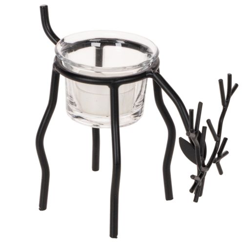Portavelas con forma de reno y vaso para vela pequeña, 15 cm. comprar | Floristik24.es