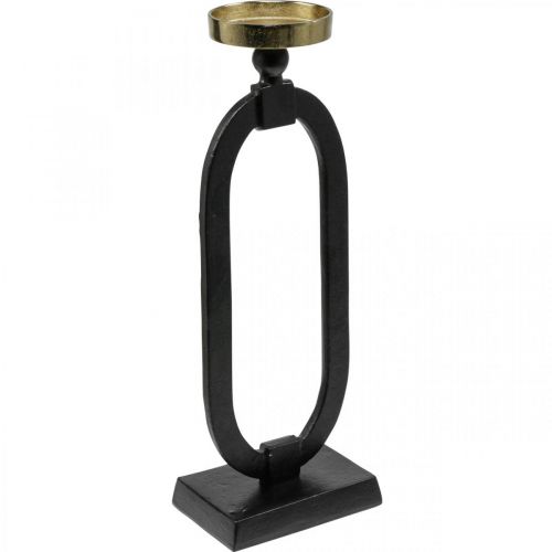 Floristik24 Candelero oro negro hierro fundido decorativo Ø10.5cm 46cm