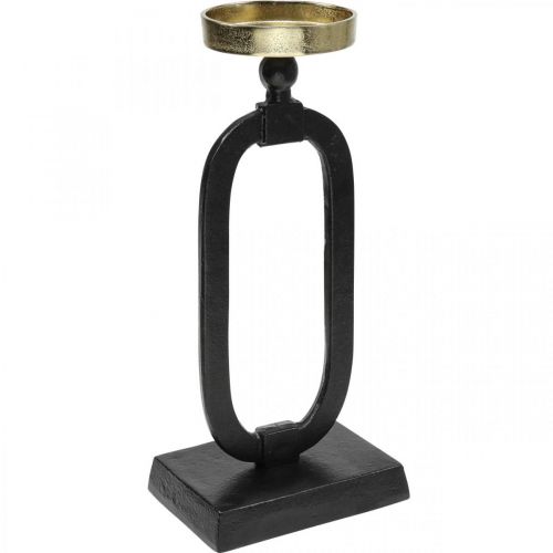 Floristik24 Candelabro hierro fundido decorativo oro negro Ø10.5cm 36cm