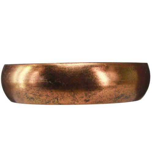Artículo Cuenco portavelas para 4 velas de palo aspecto antiguo bronce Ø22cm