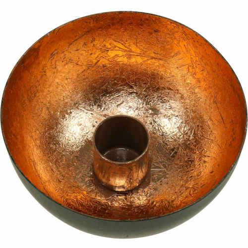 Artículo Candelero negro, candelabro de bronce Ø10cm H5cm