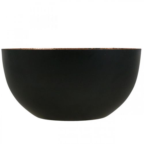 Artículo Candelero negro, candelero de palo de bronce Ø13cm H6cm
