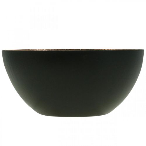 Floristik24 Candelero negro, decoración de velas de bronce Ø7.5cm H3.5cm