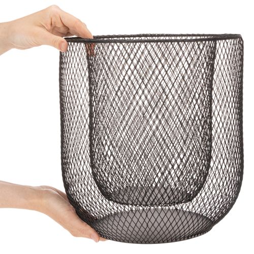 Candelabro de cesta de alambre de metal negro, Ø28,5/18 cm, juego de 2 | Floristik24.es