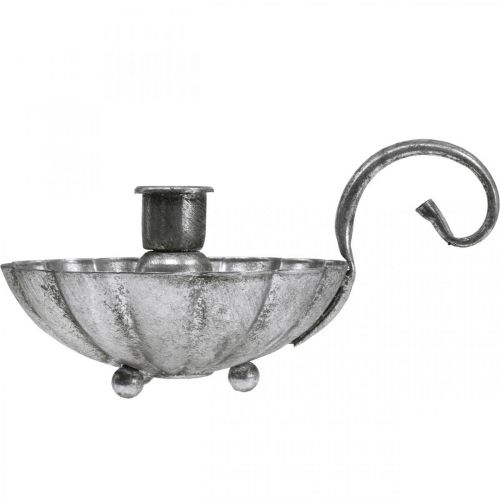 Artículo Candelero de plata con asa Al. 9,5 cm