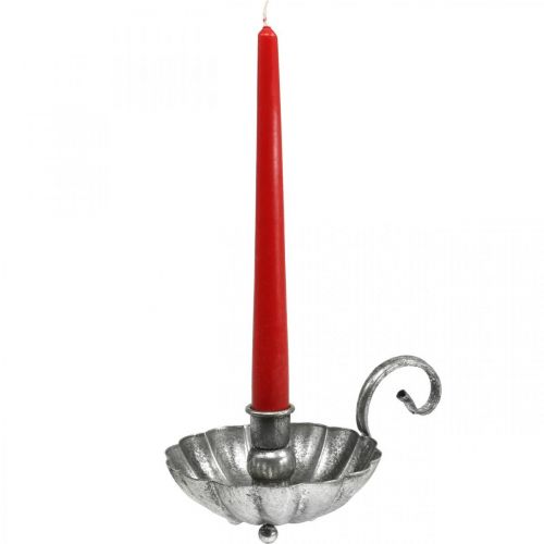 Artículo Candelero de plata con asa Al. 9,5 cm