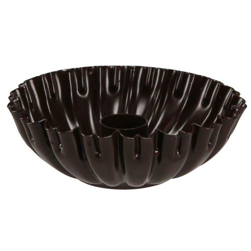 Artículo Portavelas molde para tarta vintage marrón oscuro Ø11,5cm 4ud