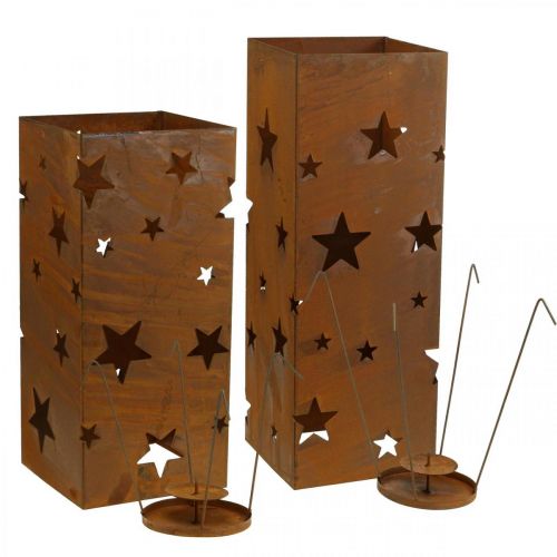 Artículo Candelabro pátina navideña decoración H40/50cm juego de 2