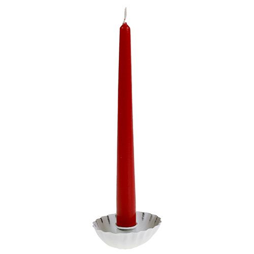 Floristik24 Candelero blanco Ø8.5cm H2.5cm