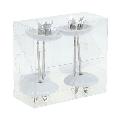 Artículo Portavelas para velas de árbol Ø4cm H7cm 4 piezas