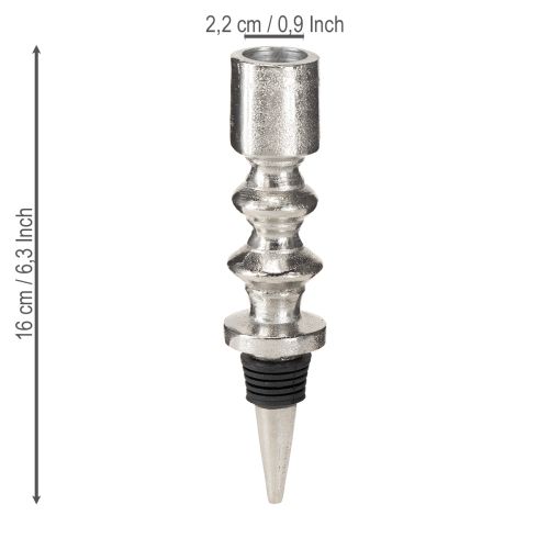 Artículo Portavelas para botellas Portavelas para botellas plata 15cm