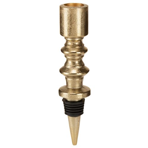 Artículo Candelabro para botellas de metal aspecto antiguo dorado claro H15cm