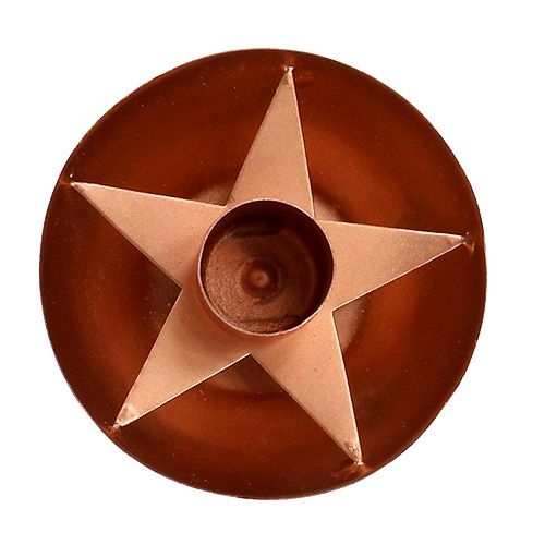 Floristik24 Candelabro para vela puntiaguda cobre Ø8cm H5cm