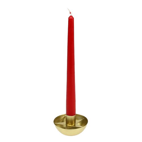 Floristik24 Portavelas para velas cónicas dorado Ø8cm H5cm