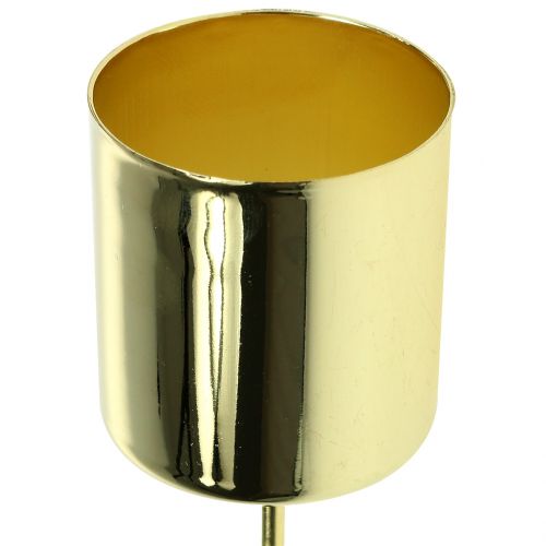 Artículo Portavelas para velas de palo oro Ø3,5cm H4cm 4 piezas