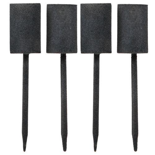 Floristik24 Portavelas para velas de palo Ø28mm con mandril antracita 4 piezas