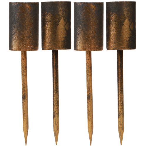 Artículo Portavelas para velas de palo Ø28mm pasador oro antiguo 4ud