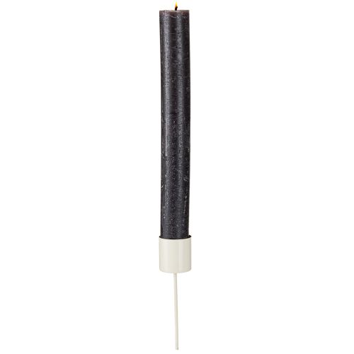 Floristik24 Portavelas para velas cónicas gruesas, metal, beige, 3,8 x 14 cm, 4 piezas