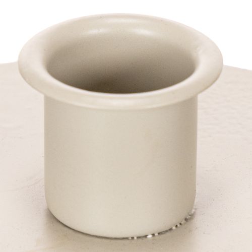 Portavelas redondos color crema para velas cónicas, decoración de mesa, 10 cm, 2 unidades | Floristik24.es
