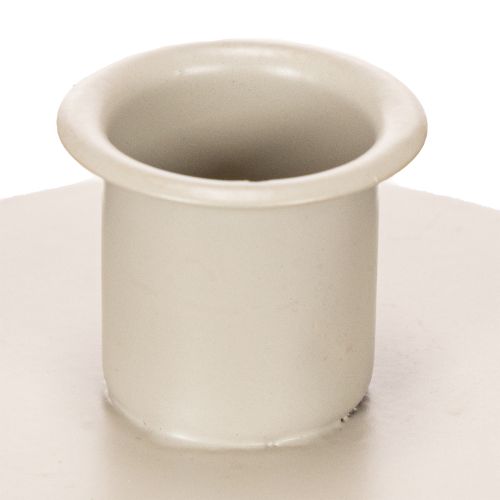 Portavelas metálico color beige mate, pequeño para velas cónicas, 8 cm, 3 unidades. | Floristik24.es