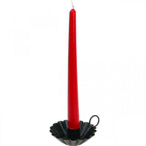 Artículo Candelero negro Candelero decoración de mesa de metal Ø9.5cm H3cm