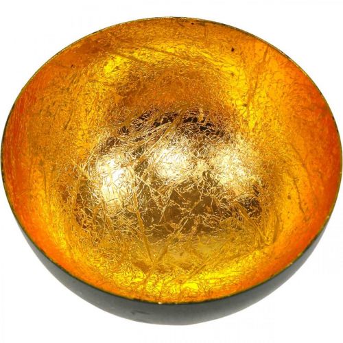 Floristik24 Decoración de mesa Cuenco navideño oro negro Ø10cm H5cm