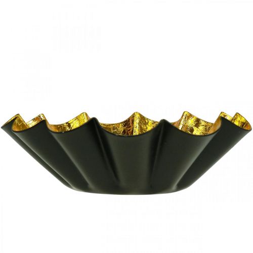 Floristik24 Portavelas adorno navideño molde para hornear oro negro Ø12cm