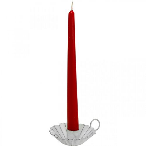 Floristik24 Candelero Shabby Chic White Metal Deco Ø9.5cm H3cm