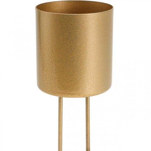 Artículo Portavelas enchufable portavelas dorado metal Ø5cm 4 piezas
