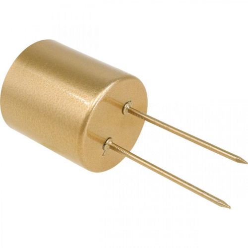 Artículo Portavelas enchufable portavelas dorado metal Ø5cm 4 piezas