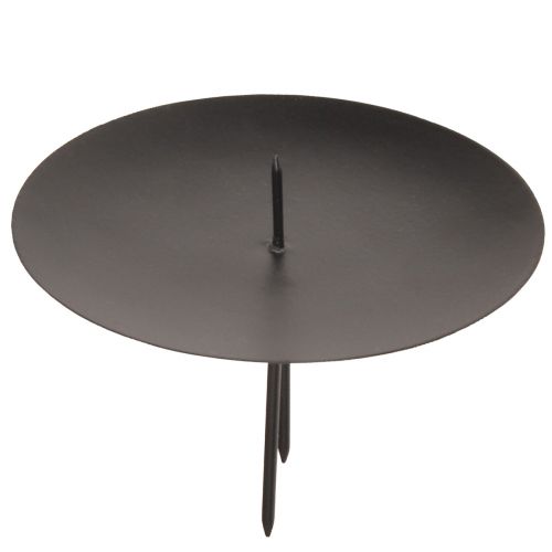Floristik24 Portavelas para enchufar metal para Adviento negro Ø8cm 4 piezas