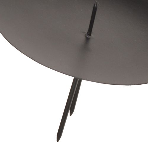 Artículo Portavelas para enchufar metal para Adviento negro Ø8cm 4 piezas