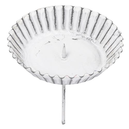 Portavelas enchufable molde para tarta blanco Ø10cm 4ud