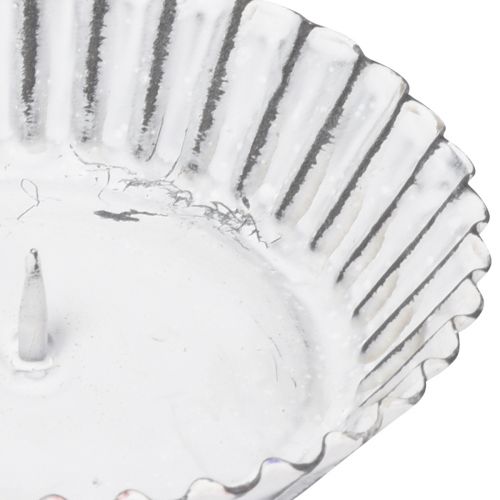Artículo Portavelas enchufable molde para tarta blanco Ø10cm 4ud