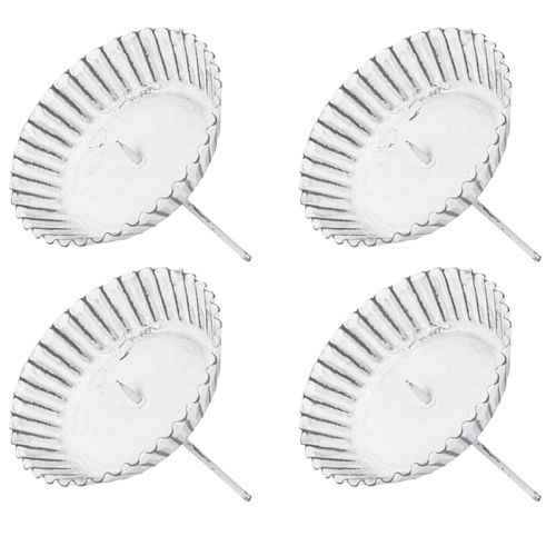 Artículo Portavelas enchufable molde para tarta blanco Ø10cm 4ud