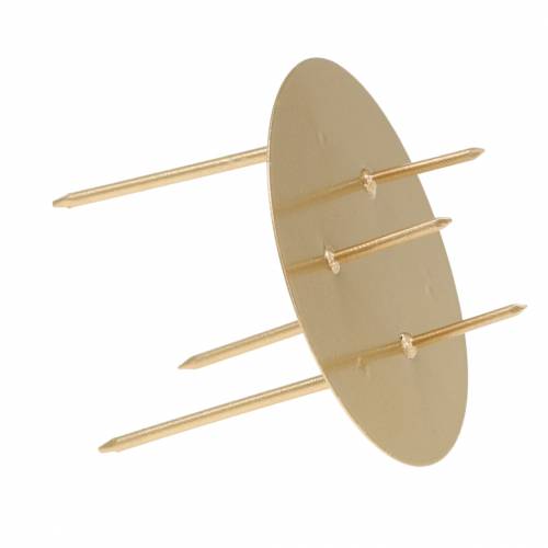 Floristik24 Portavelas enchufable oro Ø6,5cm 12 piezas