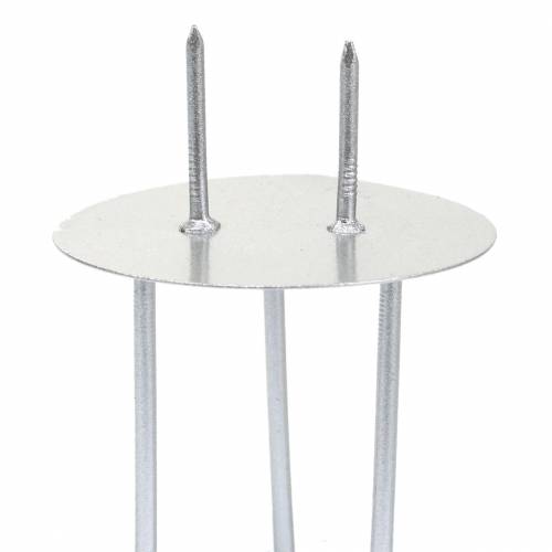 Floristik24 Portavelas enchufable plata Ø4,5cm 12 piezas