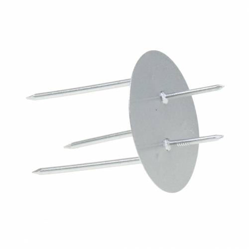 Floristik24 Portavelas enchufable plata Ø4,5cm 12 piezas