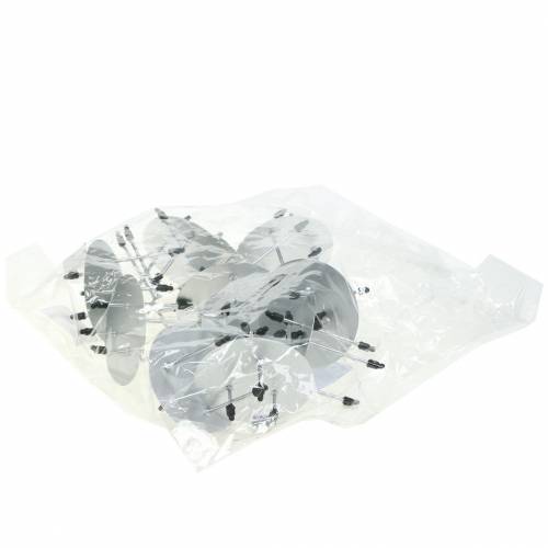 Floristik24 Candelabro para pegar plata Ø6,5cm 12uds