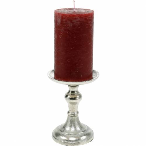 Floristik24 Candelabros de metal para velas de columna, candelabros, candelabros de plata