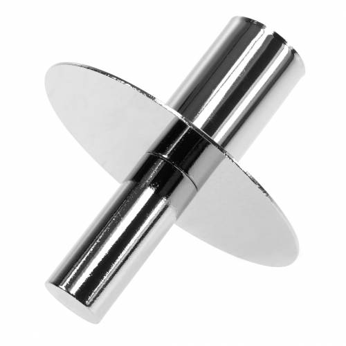 Floristik24 Portavelas para botellas plateado Ø7.5cm H8cm