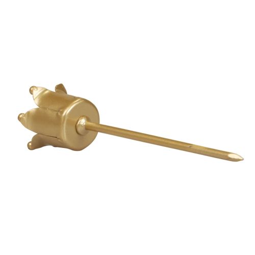 Floristik24 Portavelas corona de Adviento portavelas corona dorada Ø2,5cm 4ud