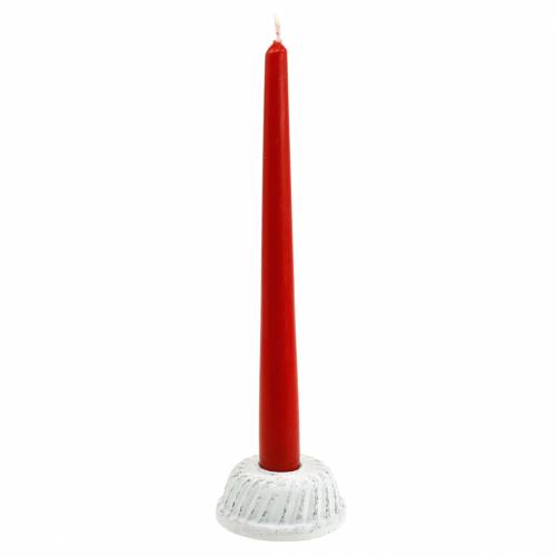 Floristik24 Candelero Gugelhupf Molde para hornear Shabby Chic Blanco Ø7,2cm H3cm