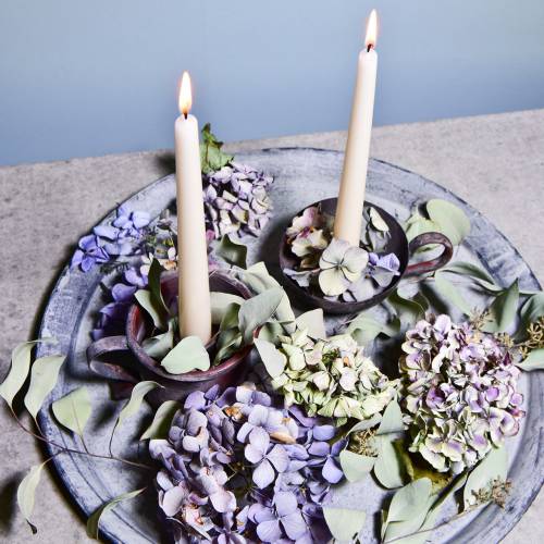 Floristik24 Taza candelabro aspecto antiguo Ø9cm H8cm