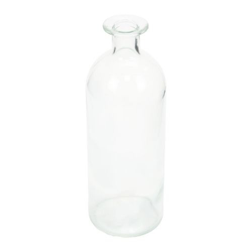 Artículo Portavelas botellas decorativas mini jarrones vidrio transparente Al. 19,5 cm 6 piezas