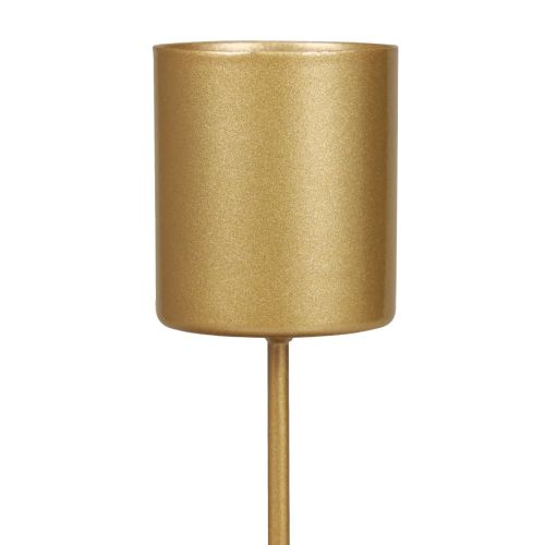 Artículo Portavelas candelabro de espina palo dorado 3,5×4cm 4ud