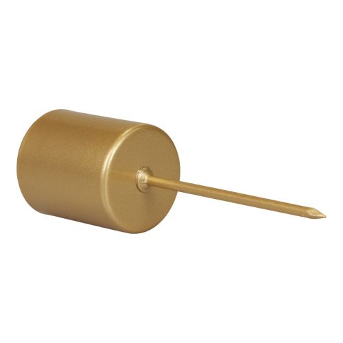 Artículo Portavelas candelabro de espina palo dorado 3,5×4cm 4 piezas