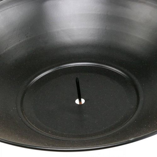 Artículo Cuenco decorativo para colgar aro de metal negro Decoración Scandi 28 × 54cm