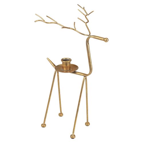 Floristik24 Candelabro decorativo con forma de ciervo de metal Al. 38,5 cm